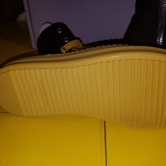 New Rick Owens DRKSHDW yellow black high Top lace up 41 - Picture 10 of 10